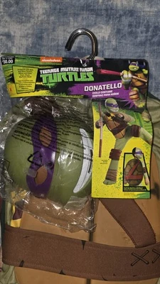Halloween Teenage Mutant Ninja Turtles Donatello   Med New Hard Plastic Mask  - Image 1 of 4