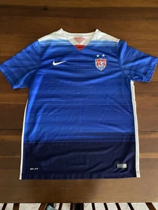 USWNT 2015 Away Trikot Damen Fußball rot weiß blau Jugend Größe XL Nike DriFit - Bild 1 von 10