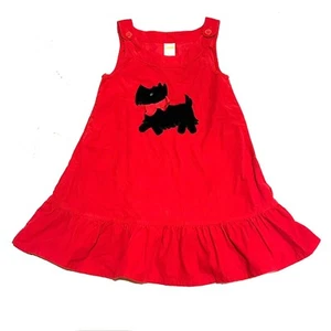 Gymboree Red Scottie Dog Jumper Dress Little Girl's Size 5 - Picture 1 of 5