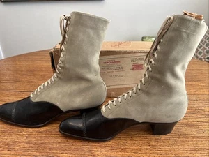 Antique Women's Victorian Edwardian Lace Up Boot VINTAGE Selby 1920's Portsmouth - Picture 1 of 15