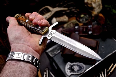 CFK IPAK Handmade D2 Custom PINE CONE Small Dagger Hunting Survival Knife - Image 1 of 4