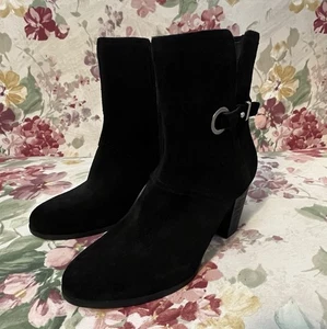 Stivaletti Koolaburra by Ugg scamosciati fibbia samiah neri nuovi taglia 8,5 Ortholite - Foto 1 di 14