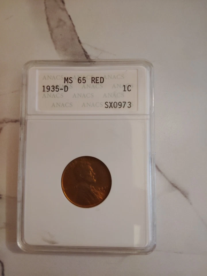 1935-D Lincoln Cent MS-65 NGC (Red) - Image 1 of 4