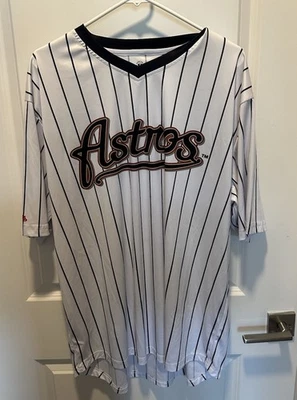 Houston Astros Stitches Jersey Shirt Sz 2XL White Stripes MLB XXL - Image 1 of 3