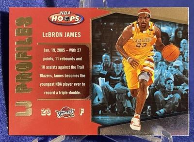 Lebron James 2005-06 Fleer Hoops LJ Profiles #LBJ-23 Card Cavaliers Lakers - Image 1 of 2