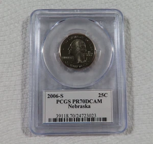 2005-S Nebraska Proof State Quarter, 25c, Graded PR70 DCAM by PCGS, Nice!! - Picture 1 of 9