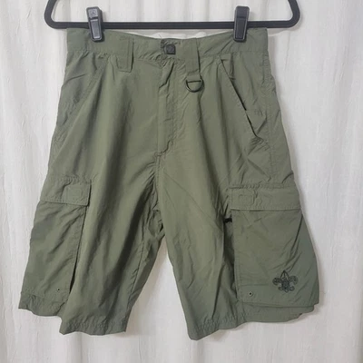 Boy Scouts Shorts Adult XS Green Centennial Uniform Supplex Nylon Cargo EUC - Image 1 of 4