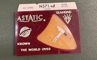 Vintage Astatic  N571-sd Diamond Phonograph Record Album Player Stylus Needle - Image 1 of 2