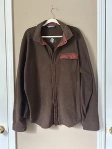 Stio Turpin Fleece Snap Shirt Herren XL braun Knopfleiste Shacket Outdoor Tasche - Bild 1 von 7