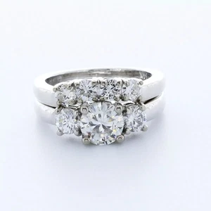 Verlobungsring Set klassisch 14K Gold 2,37 Karat runder Lab-gezüchteter Diamant I SI2 - Bild 1 von 5