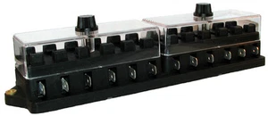 12  Way  Standard Blade Fuse Box Holder Circuit Universal  with Cover - Picture 1 of 1