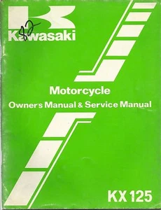 1982 Kawasaki KX125 Owners Service Shop Manual - Picture 1 of 1