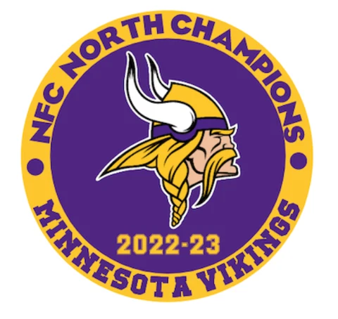 MINNESOTA VIKINGS NFC NORTH CHAMPIONS 3" ROUND MAGNET Cover