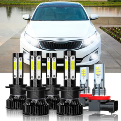 For 2014 2015 KIA OPTIMA - 6x 6000K LED Headlight High/Low + Fog Light Bulbs Kit - Image 1 of 4