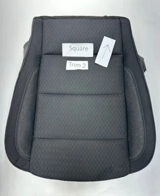 2019-2024 Chevy Silverado GMC Sierra Dr Bottom Cloth Seat Cover Black SQUARE - Imagem 1 de 4