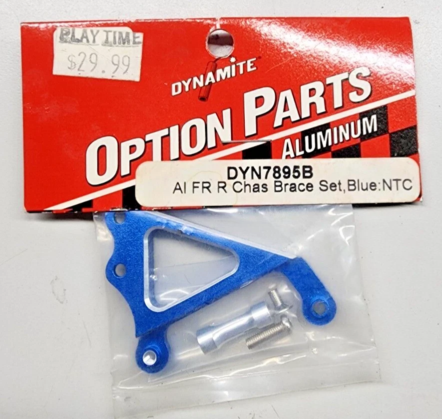 Dynamite DYN7895B AI FR R Chassis Brace Set - Blue Aluminum- Team Associated TC3 - Image 1 of 1