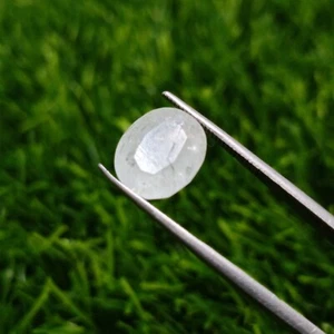 5.3 Carats Oval Shape Brilliant Cut Light Blue Natural Aquamarine Gemstone - Picture 1 of 3