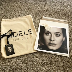 Adele 2016 Tour VIP Merch Swag Bag Backpack 12 X 12 Photo Lanyard Pass Confetti - Picture 1 of 7