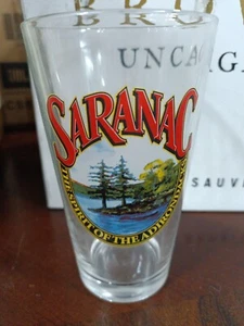 Saranac Brewing Company Beer Brewery Pint Glass Spirit Of The Adirondacks - Imagen 1 de 9