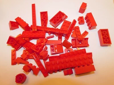 Legos 50 Red Miscellaneous Building Legos - Image 1 of 4