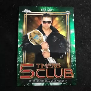 2021 Topps Chrom WWE Grün Refraktor 5 Timer Club #5T-16 The Miz #76/99 - Bild 1 von 3