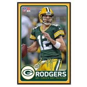 Green Bay Packers Wincraft NFL Aaron Rodgers 11x17 Wood Sign With Bevel FREE - Picture 1 of 1