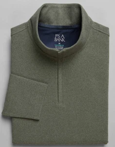 Jos. A.Bank Traveler CollecMaßgeschneiderte Passform Streifen Leistung 1/4 Reißverschluss Pullover - M - Bild 1 von 1