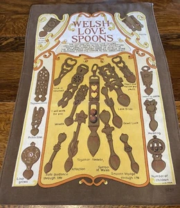 "Toalla de té/plato 100 % algodón galés Love Spoons 26,5"" x 18""" - Imagen 1 de 17