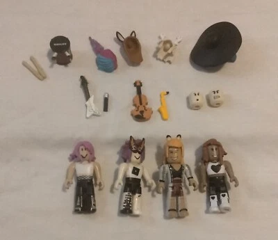 Lot Of 4 Roblox Punk Rockers And 16 Accessories Replacement Parts No Codes - Image 1 of 4