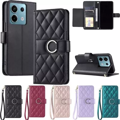 For Xiaomi Redmi Note 13 Pro 12 11 10 9s Magnetic Flip Leather Wallet Case Cover - Image 1 of 4