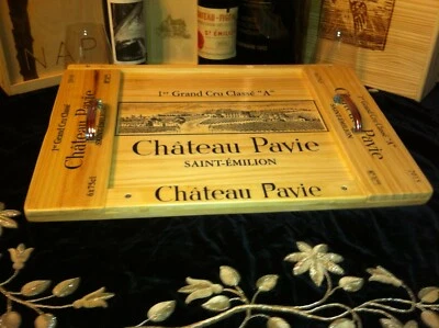 Chateau Pavie " Saint Emilion " wine serving tray/wood box - Image 1 of 4