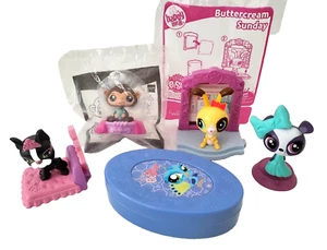 McDonalds Littlest Pet Shop LOT of 5 Toys Chimpanzee French Bulldog 2008 - 2015 - Bild 1 von 12
