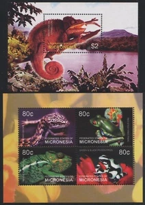 Micronesia 2003 - Mié-Nr. 1496-1499 & Bloque 131 ** - MNH - Reptiles - Anfibios - Imagen 1 de 1