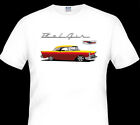 57'  Chevy Coupe  Hot Rod   Bel Air   Quality White Tshirt  Big Fit 