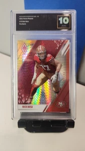2021 Panini Phoenix Football Nick Bosa Fire Burst Card Advanced Grading GEM 10! - Bild 1 von 2