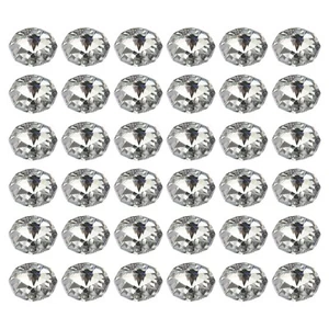 40Pcs 14mm Crystal Octagon Beads Chandelier Parts Hanging Beads Silver - Picture 1 of 6