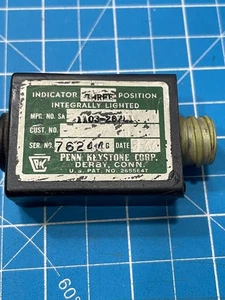 Vintage Penn Keystone Three Position Indicator Symbol Aircraft Cockpit Gauge - Picture 1 of 6