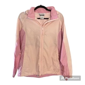 Giacca a vento Columbia donna bicolore rosa media impacchettabile leggera - Foto 1 di 10