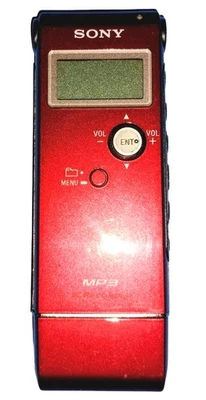 Sony ICD-UX70 Digital Stereo Voice Recorder red 1GB Handheld Built-In Speaker - Image 1 of 4