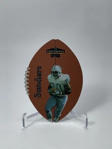 Barry Sanders Detroit Lions 1998 Playoff Contenders Leather Die Cut Insert #30 - Bild 1 von 2