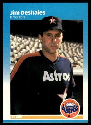 1987 Fleer Jim Deshaies Rookie Houston Astros #56 - Image 1 of 2