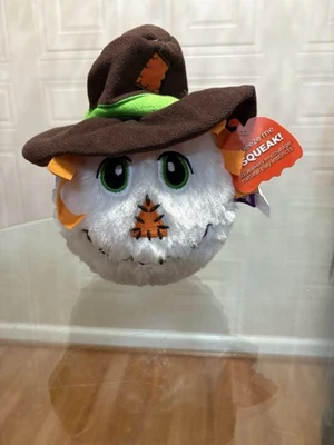 Multipet FALL/HALLOWEEN"SCARECROW" FACE BALL 4.5” Dog Toy With Squeaker. - Image 1 of 4