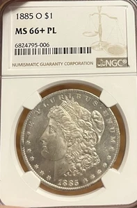 1885-O NGC MS66+ PL Morgan Silver Dollar - Picture 1 of 10