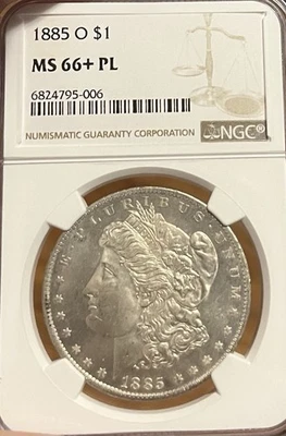 1885-O NGC MS66+ PL Morgan Silver Dollar - Image 1 of 4