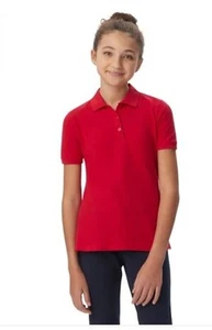 French Toast Girls Boys Top Polo Red 2-Pack Stretch School Uniform Shirt - Picture 1 of 3