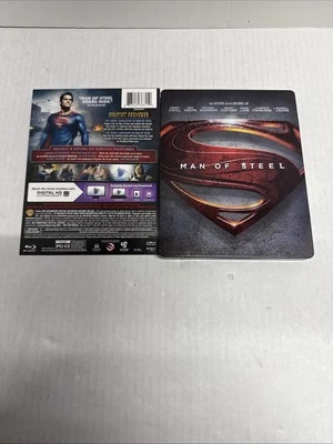 MAN OF STEEL (SUPERMAN) STEELBOOK + BLURAY + DVD (OPENED) **READ NO DIGITAL, - Image 1 of 4