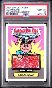 2024 Garbage Pail Kids x Get a Grip 40th Anniversary Party Pack ADAM BOMB PSA 10 - Picture 1 of 2