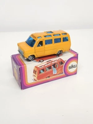 VINTAGE SIKU V334 FORD TRANSIT MK1 SCHOOL BUS IN ORIGINAL BOX 1970s Schulbus MIB — 第 1/4 张图片