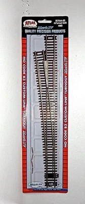 Atlas #565 HO Scale New 2025 Code 83 #8 Left Hand Custom Line Turnout - Image 1 of 4