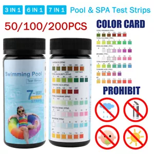 200/50pcs Chlorine Dip Test Strips SPA Hot Tub Swimming Pool PH Tester Paper US - Picture 1 of 14
